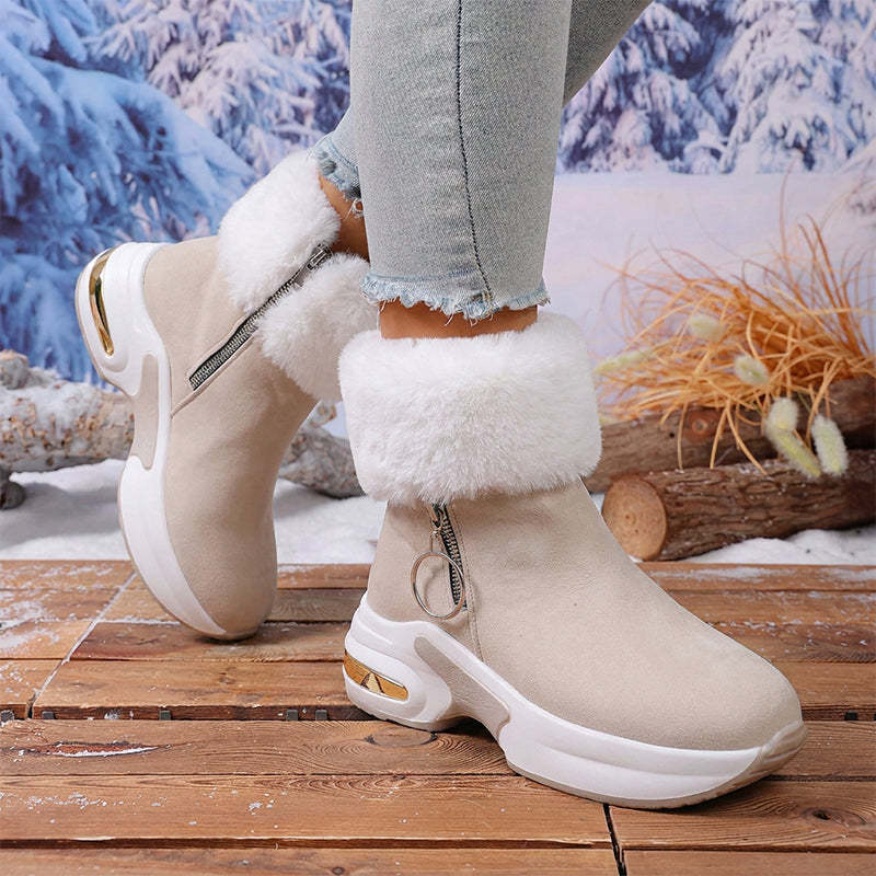 🔥Last Day 50% OFF - Orthopaedic Winter Snow Boots for Women — Premium Fur Collar , Anti-Slip Cushioned with Easy Side Zipper