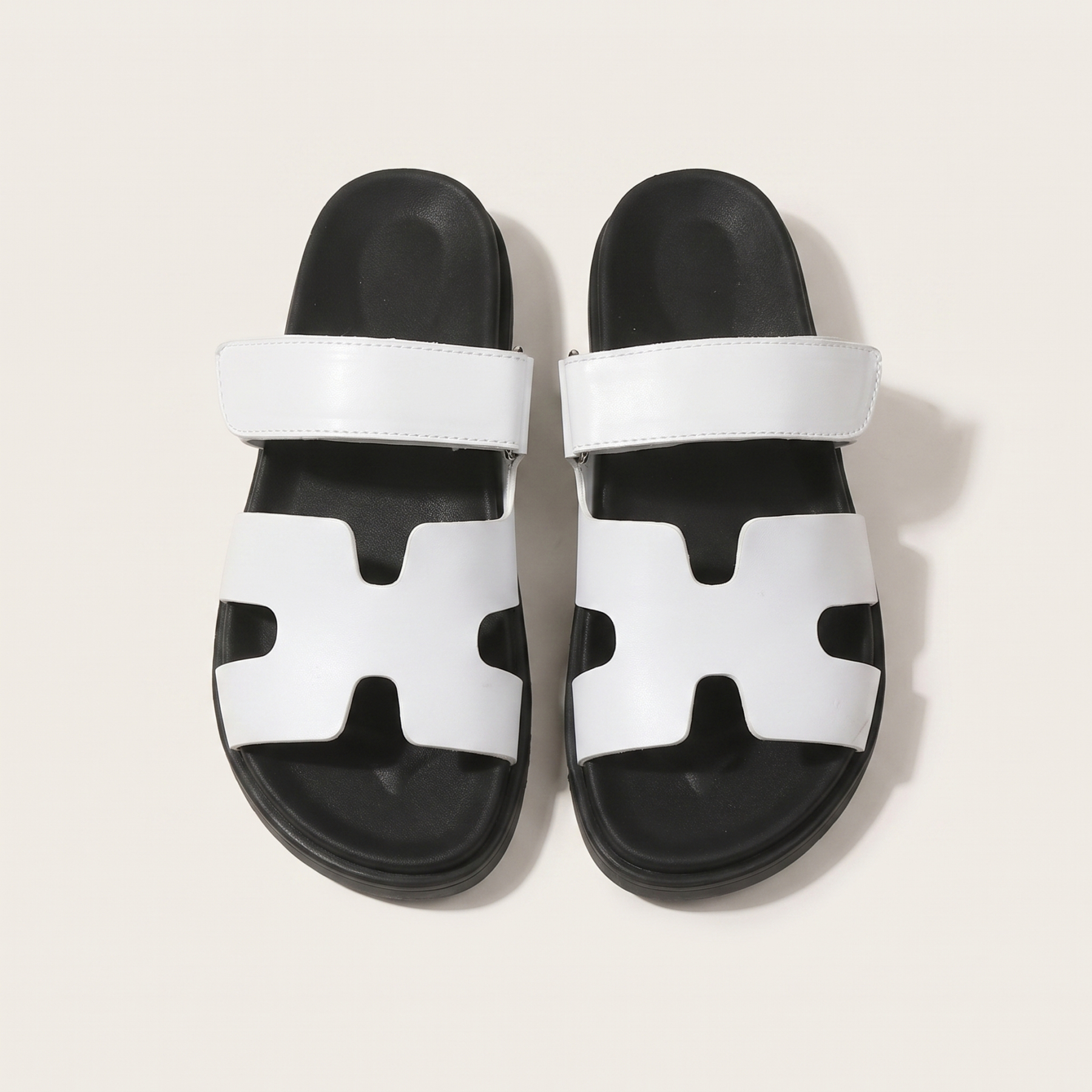 🔥Last Day Promotion 50% OFF - Women's H-Cut Leather Platform Sandals