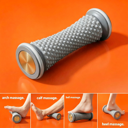 Foot massage roller – provides easy pain relief anytime, anywhere, and deeply alleviates trigger point pain associated with plantar fasciitis. Suitable for the arch of the foot, heel, calf and forearm.
