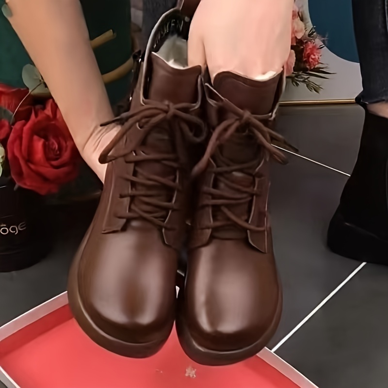 🔥Last Day Promotion 60% OFF - Women's Fashionable Warm Thick-Sole Genuine Leather Boots