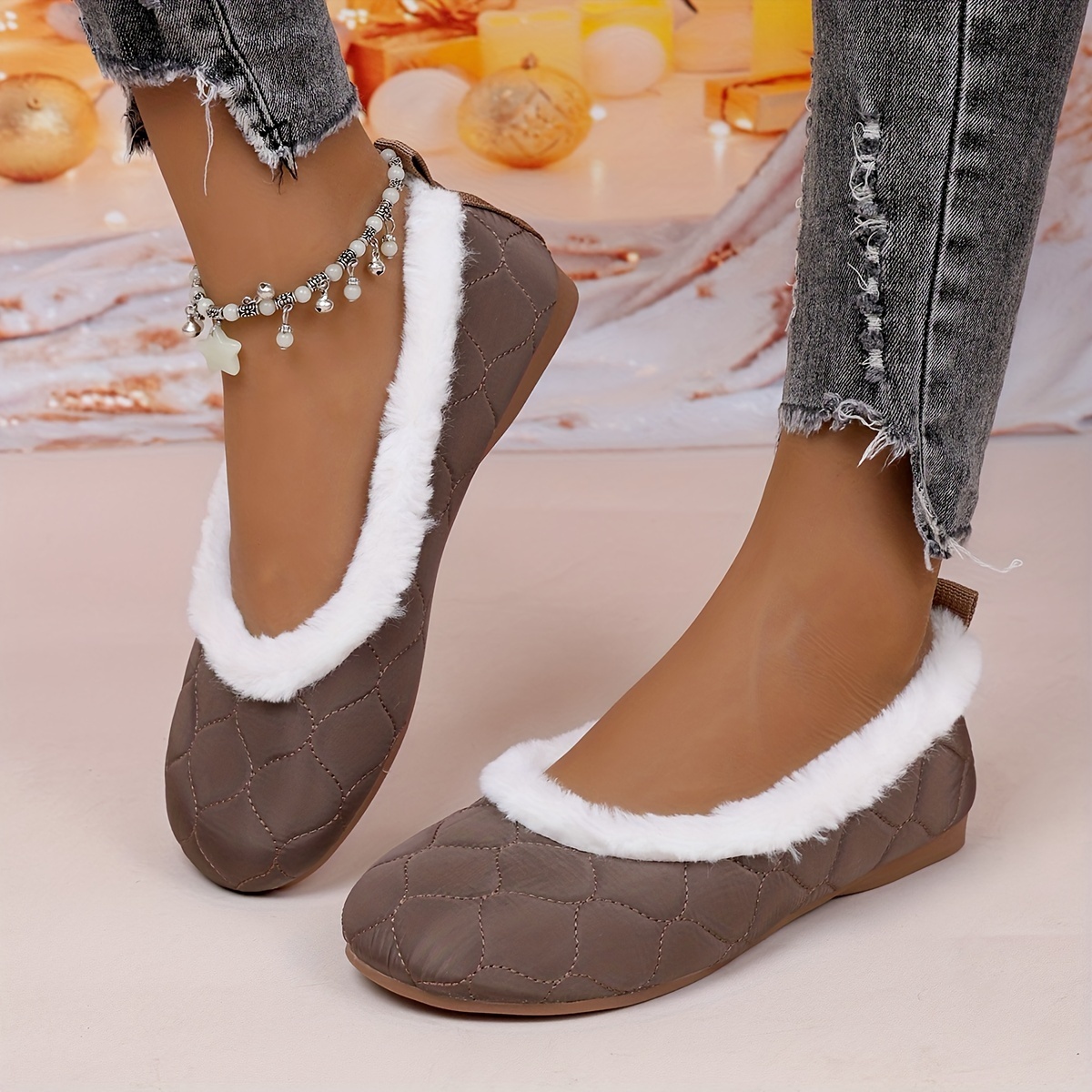 🔥Last Day Promotion 50% OFF - Women's Fashion Soft Mary Jane Plush Fl