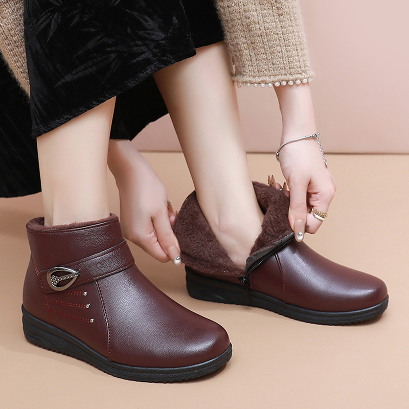 🔥Last Day Promotion 50% OFF - Women's Warm Soft-Sole Non-Slip Genuine Leather Boots