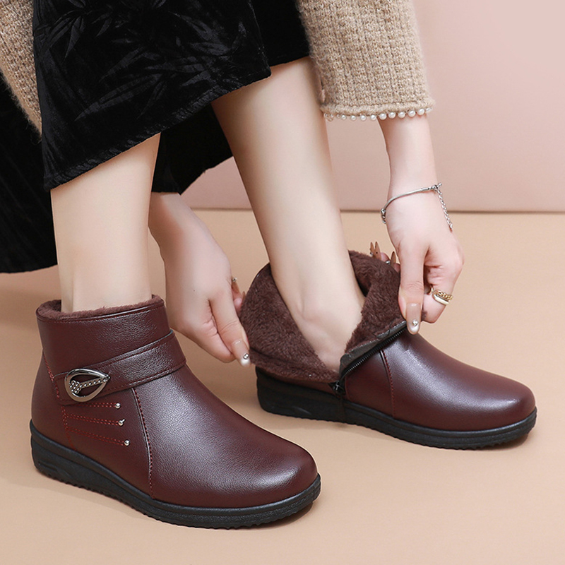🔥Last Day Promotion 50% OFF - Women's Warm Soft-Sole Non-Slip Genuine Leather Boots