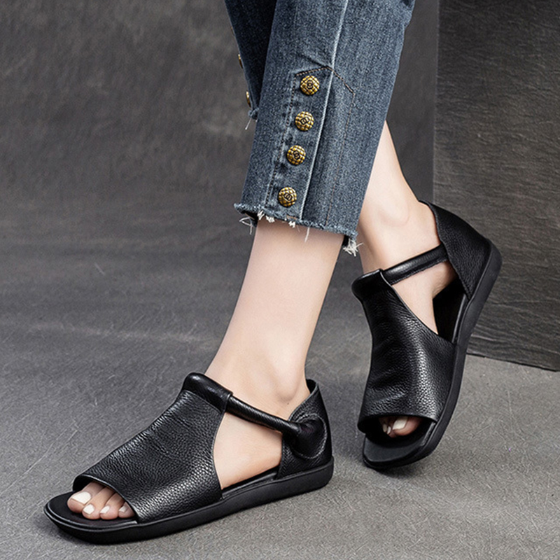 🔥Last Day Promotion 50% OFF - Women's Vintage-Style Genuine Leather Casual Sandals