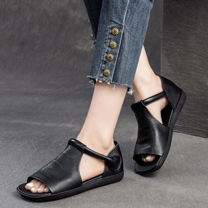 🔥Last Day Promotion 50% OFF - Women's Vintage-Style Genuine Leather Casual Sandals