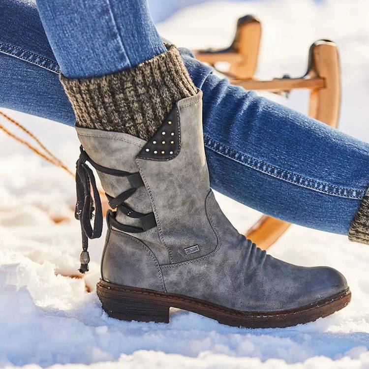 🔥Last Day! 50% OFF - PREMIUM Orthopaedic Waterproof Mid-Calf Boots: Easy-Zip Pain Relief Walking Shoes