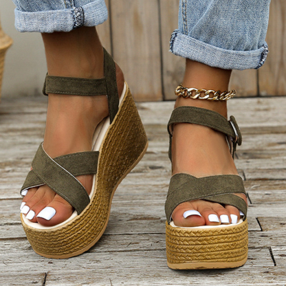 🔥Last Day Promotion 50% OFF - Women's Slope Heel Thick Bottom Orthopaedic Sandals