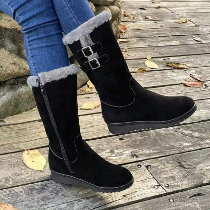 🔥Last Day Promotion 50% OFF - Women's Winter Thickened Thermal Zipper-Fastening Mid-Calf Boots