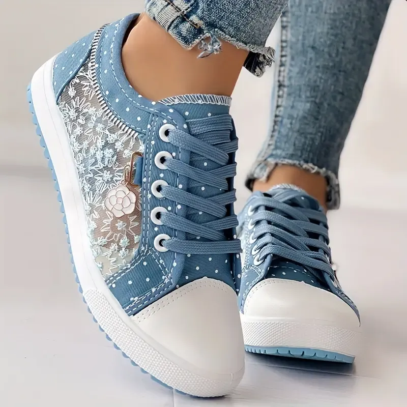 🔥Last Day 50% OFF - Orthopaedic Denim Mesh Sneakers for Women: Ultra-Comfortable Pain Relief Walking Shoes