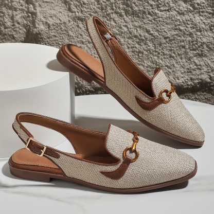 🔥Last Day Promotion 50% OFF - Women's Metallic Buckle Decor Flat Sandals