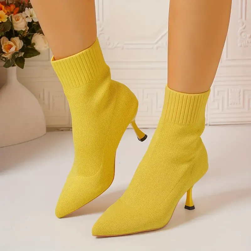 🔥Last Day Promotion 50% OFF - Women's Elegant Comfort Knitted High Heeled Boots
