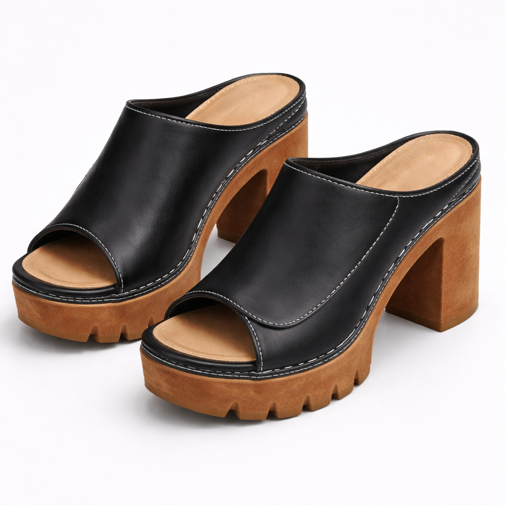 🔥Last Day Promotion 50% OFF - Women’s Platform Leather Orthopaedic Heels