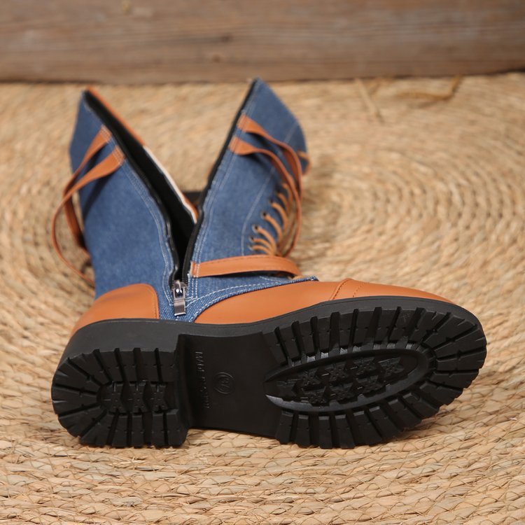 🔥Last Day Promotion 50% OFF - Women's Fashionable Zipper Leather Boots