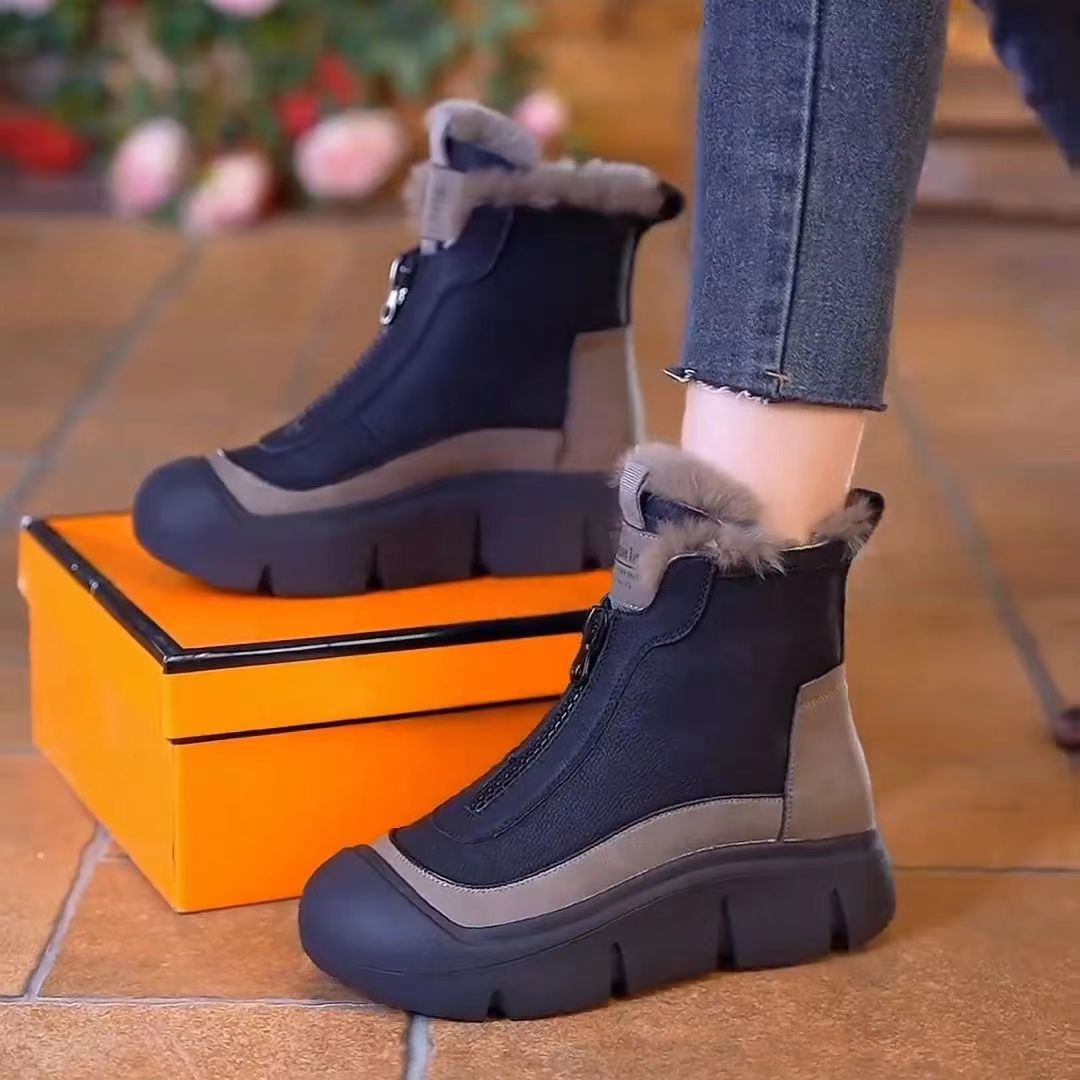 🔥Last Day Promotion 50% OFF - Women's Zip Waterproof Warm Snow Boots