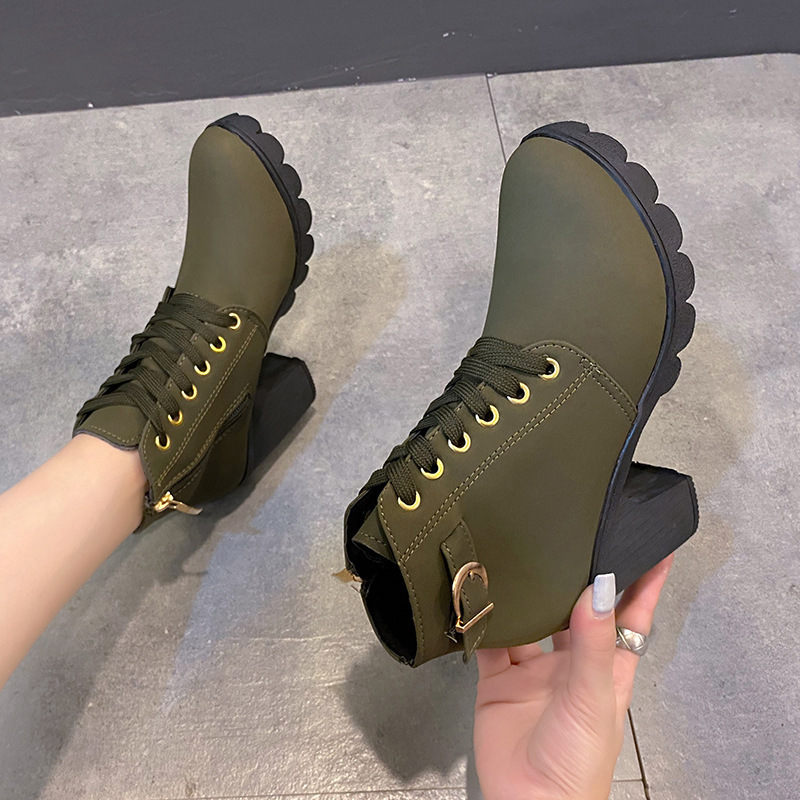 🔥Last Day Promotion 50% OFF - Women's Thick Heel Leather Orthopedic Boots