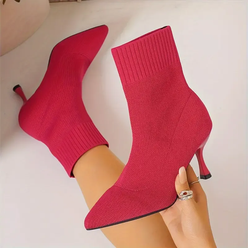 🔥Last Day Promotion 50% OFF - Women's Elegant Comfort Knitted High Heeled Boots