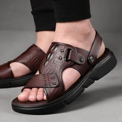 🔥Last Day Promotion 70% OFF - Men's Comfortable Genuine Leather Orthopaedic Sandals