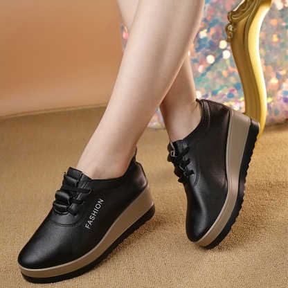 🔥Last Day Promotion 50% OFF - Women's Platform Casual Leather Orthopaedic Sneakers