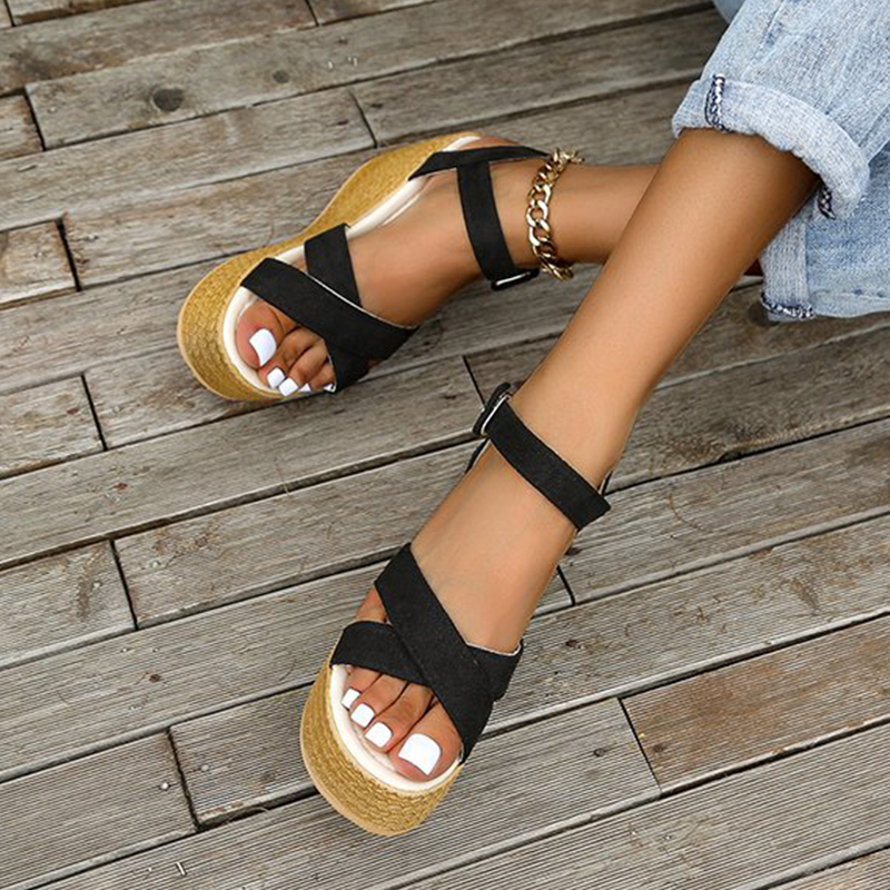 🔥Last Day Promotion 50% OFF - Women's Slope Heel Thick Bottom Orthopaedic Sandals