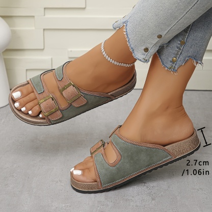 🔥Last Day Promotion 50% OFF - Women's Comfortable Dual-Adjustment Buckles Casual Sandals