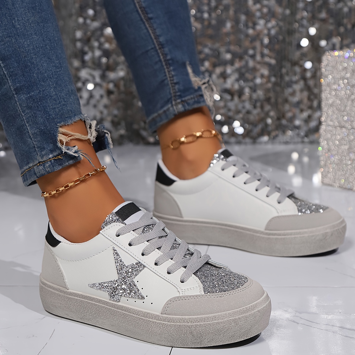 🔥Last Day Promotion 50% OFF - Women's Leopard Print Star Sneakers