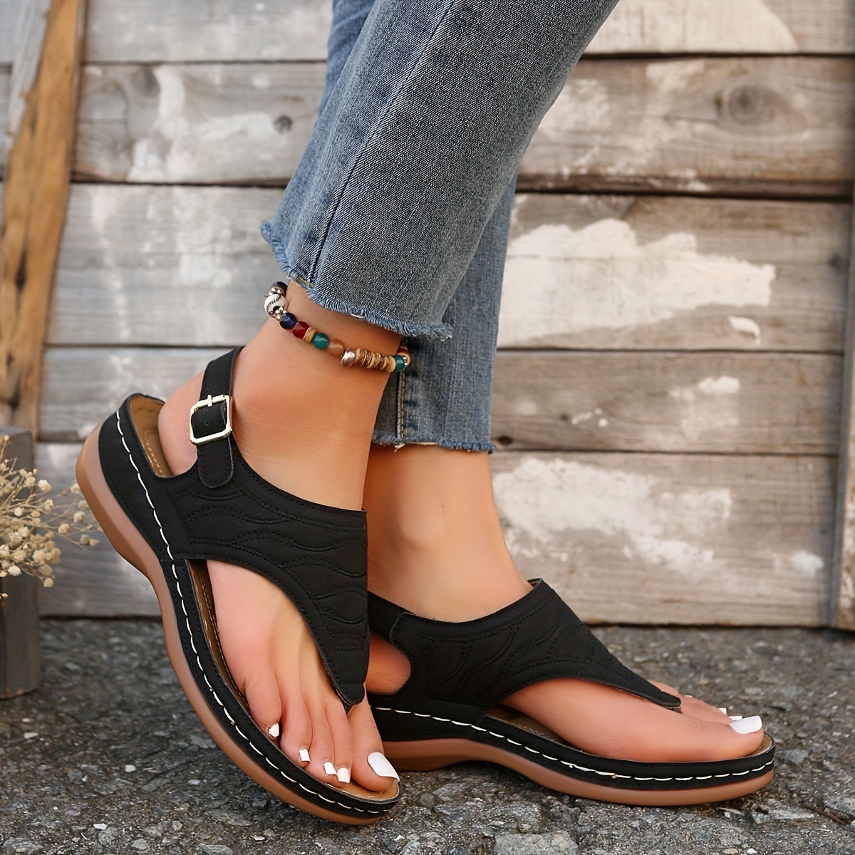 🔥Last Day Promotion 50% OFF - Women's Comfy Clip Toe Orthopaedic Sandals
