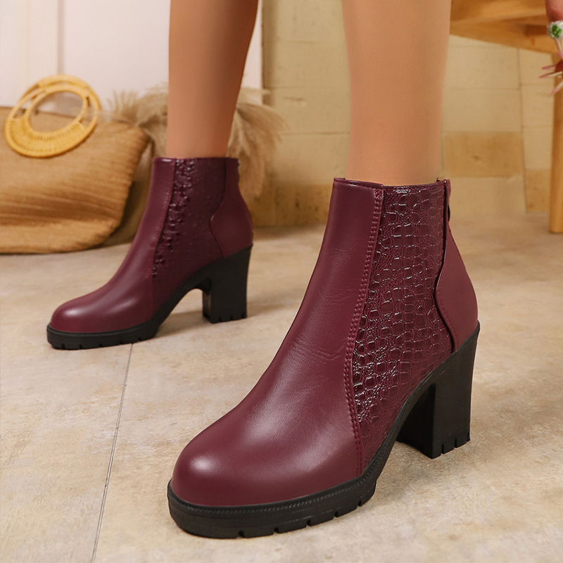 🔥Last Day Promotion 50% OFF - Women's Chunky Heel Genuine Leather Boots