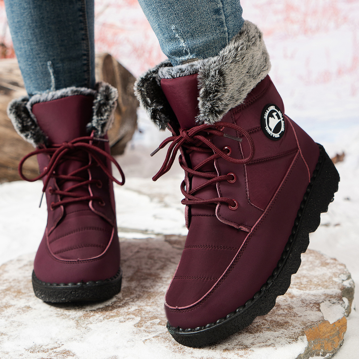 🔥Last Day Promotion 50% OFF - Women's Cozy Winter Waterproof Anti-Slip Orthopedic Boots