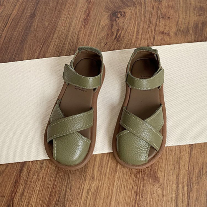 Women's Cross-strap Hollow Breathable Velcro Sandals