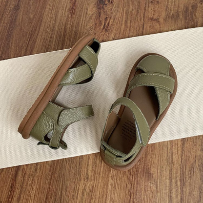 Women's Cross-strap Hollow Breathable Velcro Sandals
