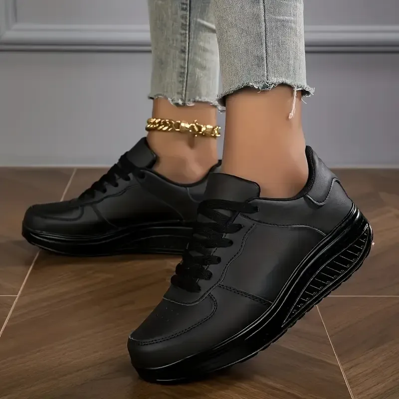 🔥Last Day Promotion 50% OFF - Women's Casual Fashion Breathable Platform Wedge Orthopaedic Sneakers