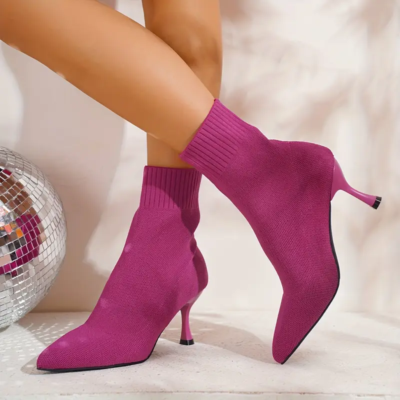 🔥Last Day Promotion 50% OFF - Women's Elegant Comfort Knitted High Heeled Boots