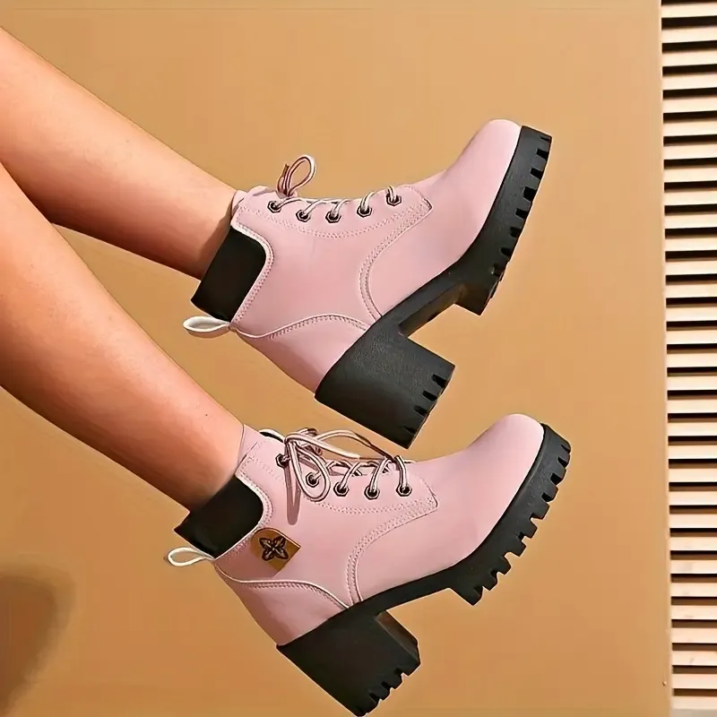 🔥Last Day Promotion 50% OFF - Women's Fashion Chunky Heel Orthopaedic Short Boots