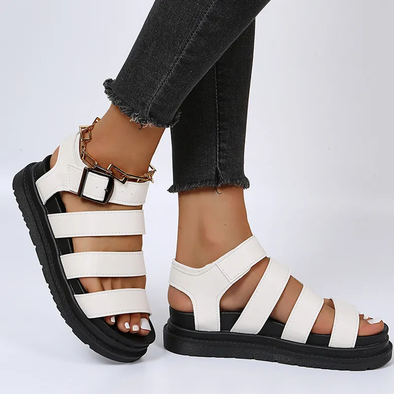 🔥Last Day Promotion 50% OFF - Women's Fashionable Comfort Thick Sole Orthopaedic Leather Sandals