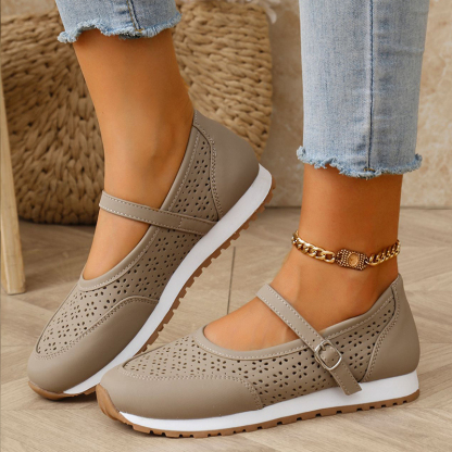 🔥Last Day Promotion 50% OFF - Women's Breathable Leather Orthopaedic Casual Shoes