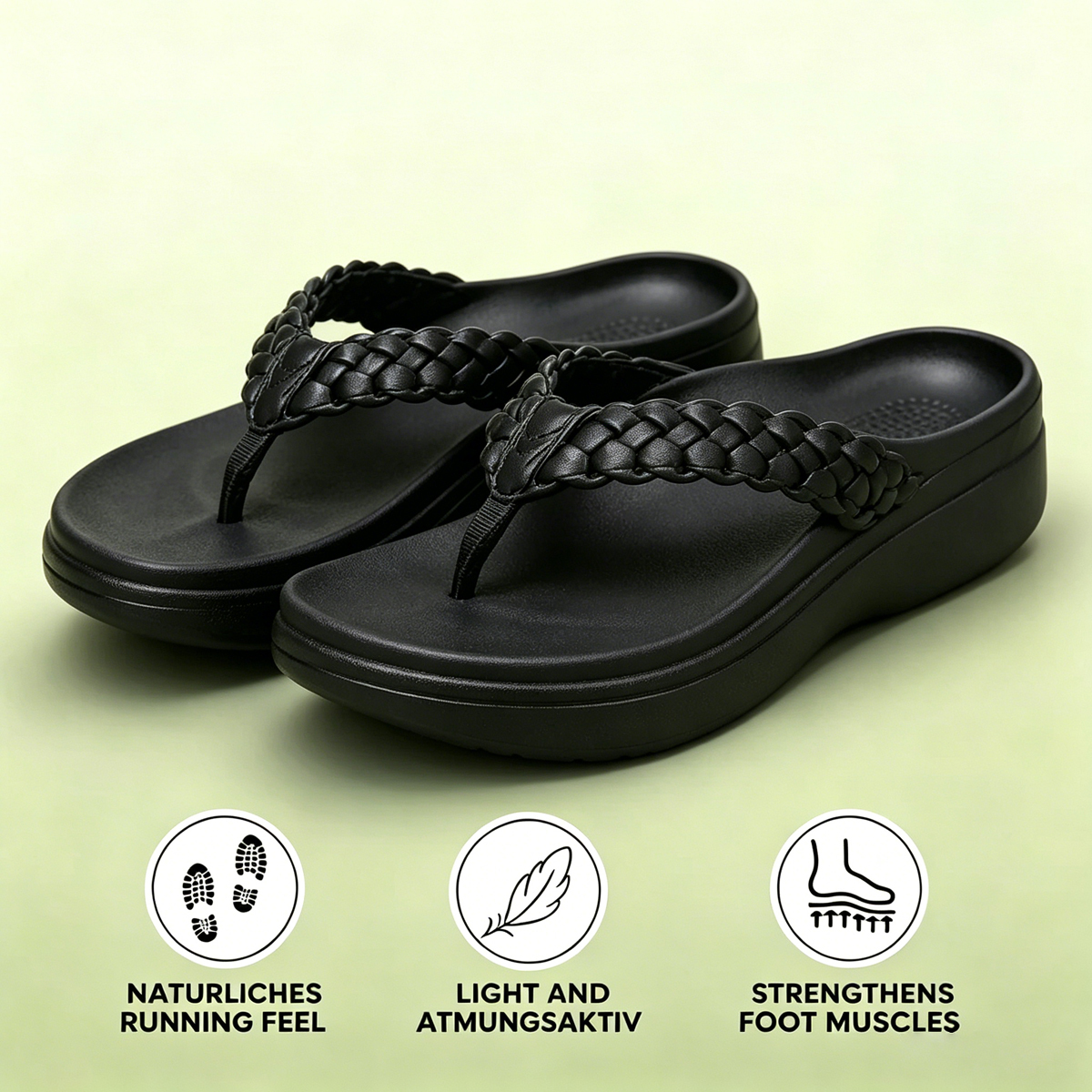 Bstore® 50% OFF - 50% OFF - Women's Braided Platform Flip-Flops