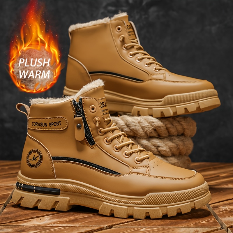 🔥Last Day! 50% OFF - Men's Non-Slip Thermal Leather Snow Boots