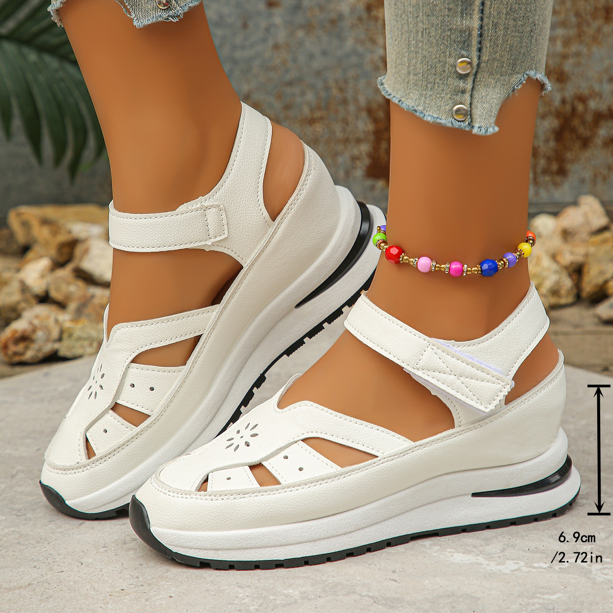🔥Last Day Promotion 50% OFF - Women's Comfortable Thick-Soled Velcro Orthopedic Sandals