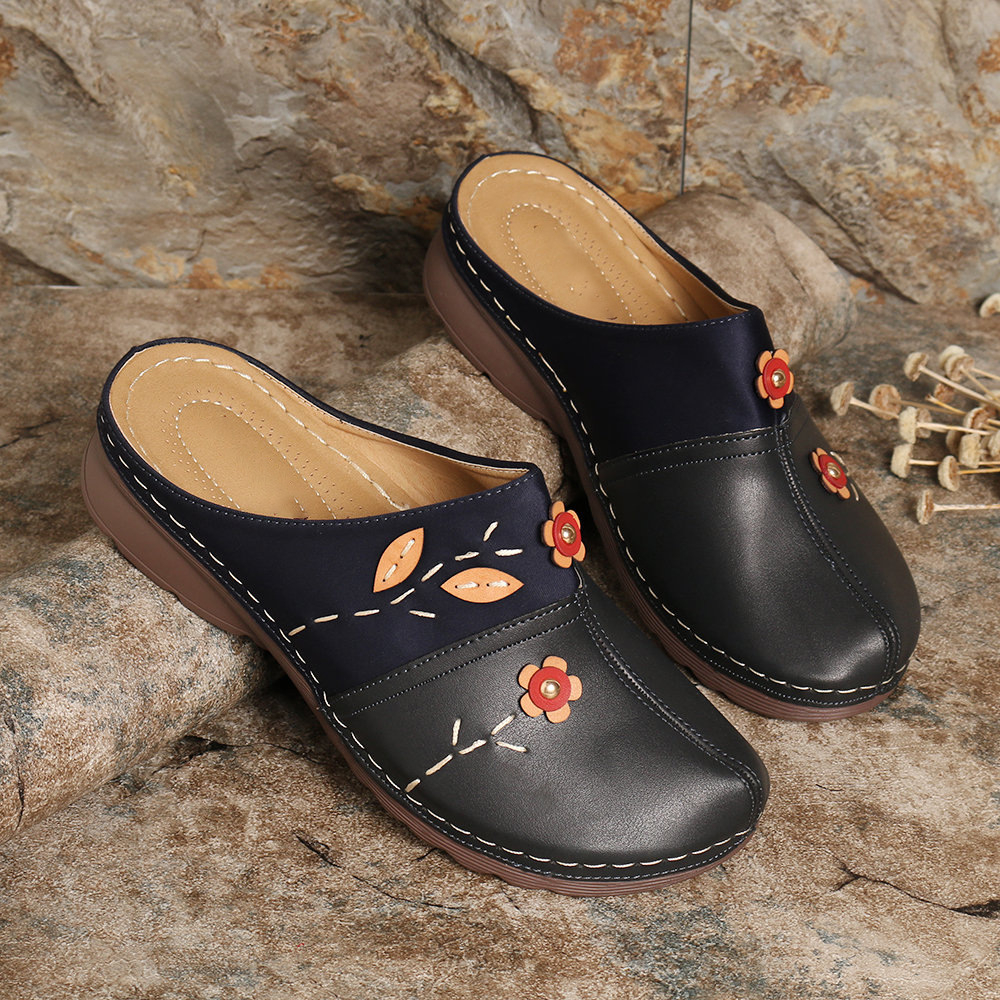 🔥Last Day Promotion 50% OFF - Women's Casual Leather Wedge Sandals