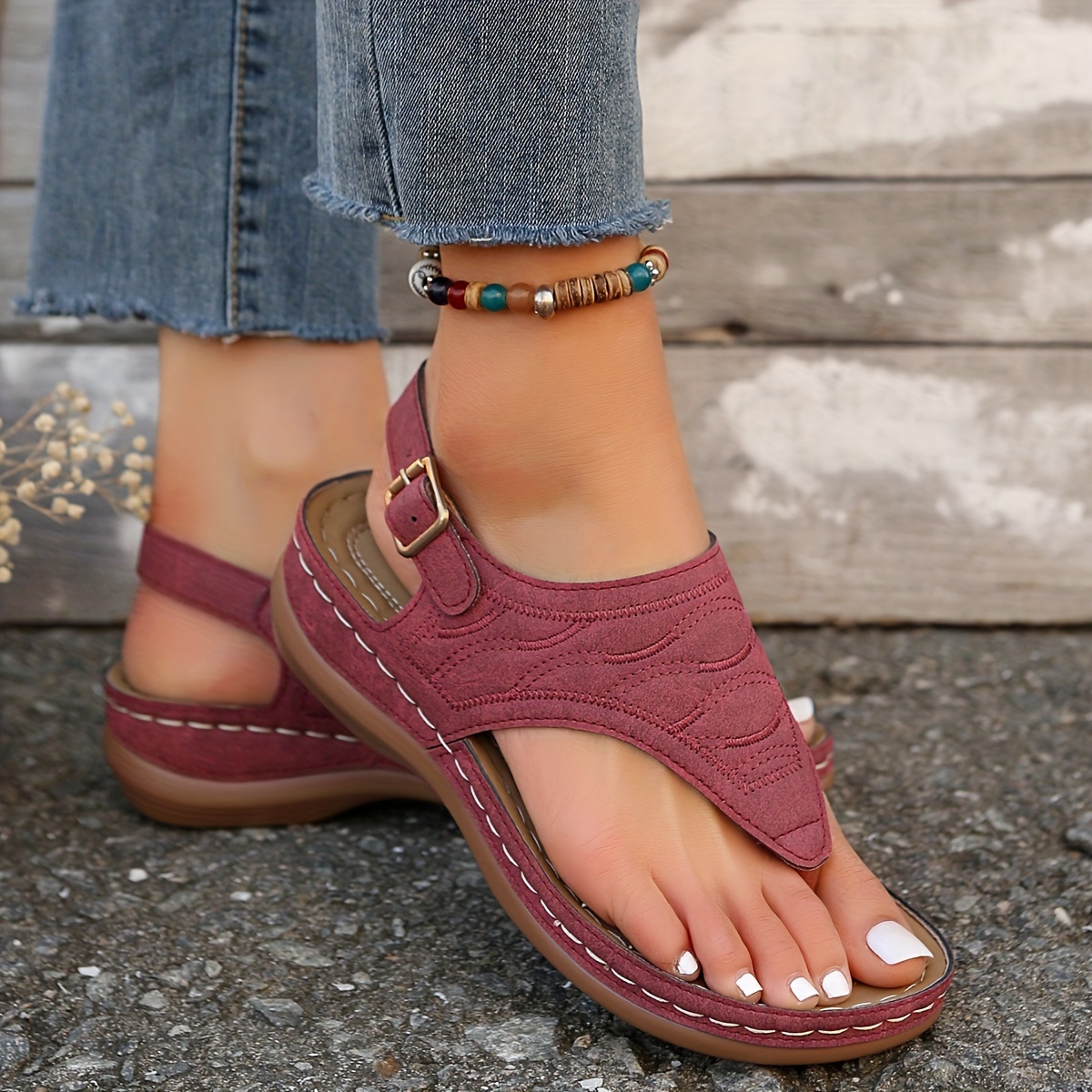 🔥Last Day Promotion 50% OFF - Women's Comfy Clip Toe Orthopaedic Sandals