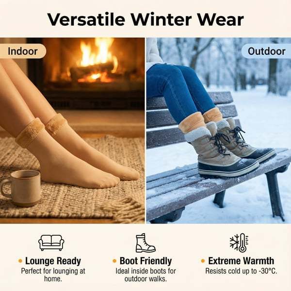 🔥Super Plush Thermal Socks Fleece-Lined Deep Comfort