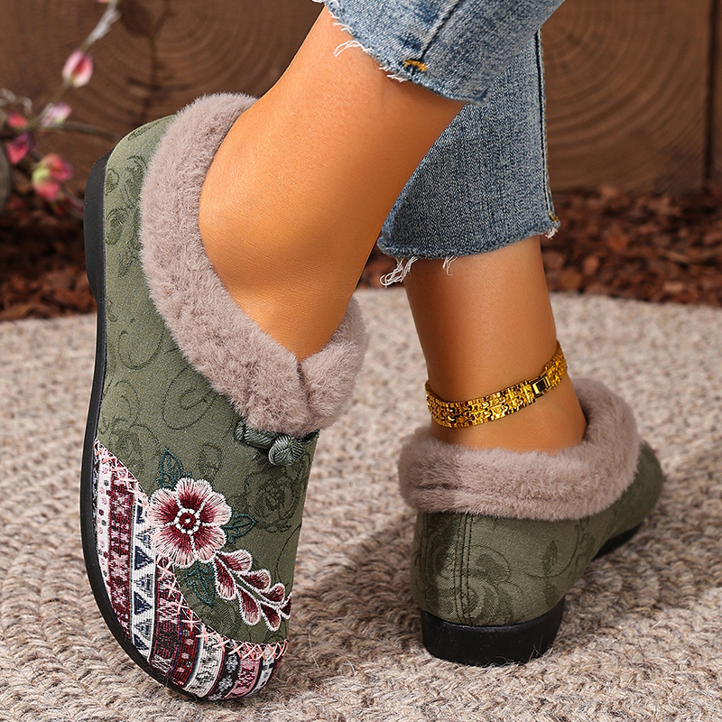 🔥Last Day Promotion 50% OFF - Women's Winter Warm Comfortable Floral Ankle Boots
