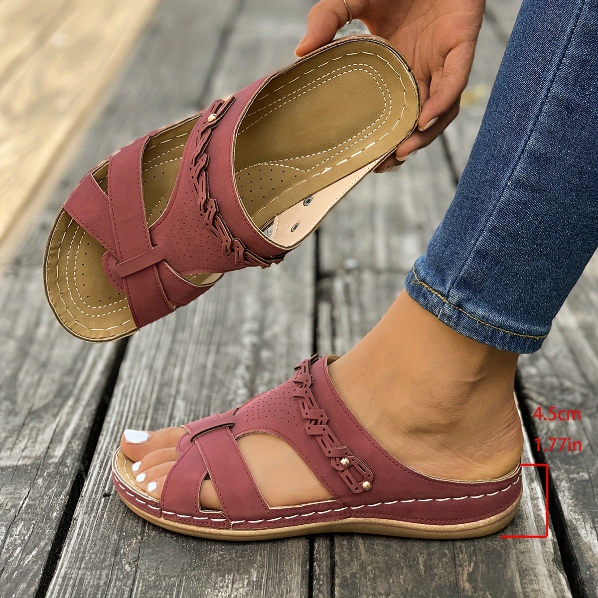 🔥Last Day Promotion 50% OFF - Women's Super Comfortable Slope Heel Soft Sole Orthopaedic Sandals