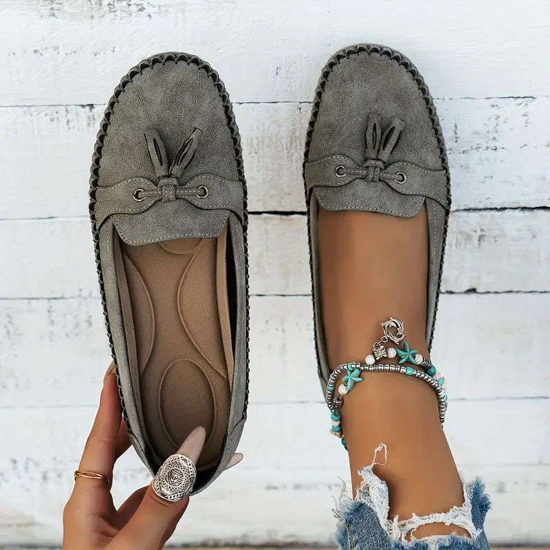 🔥Last Day Promotion 50% OFF - Women's Comfortable Soft Vintage Style Bow Embellished Loafers