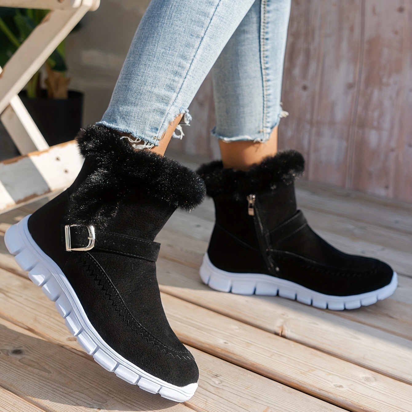 🔥Last Day Promotion 50% OFF - Women's Comfortable Wool-Lined Warm Thick Snow Boots