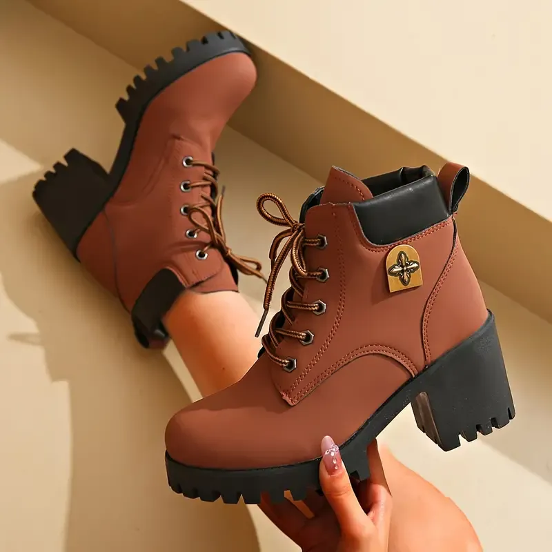 🔥Last Day Promotion 50% OFF - Women's Fashion Chunky Heel Orthopaedic Short Boots