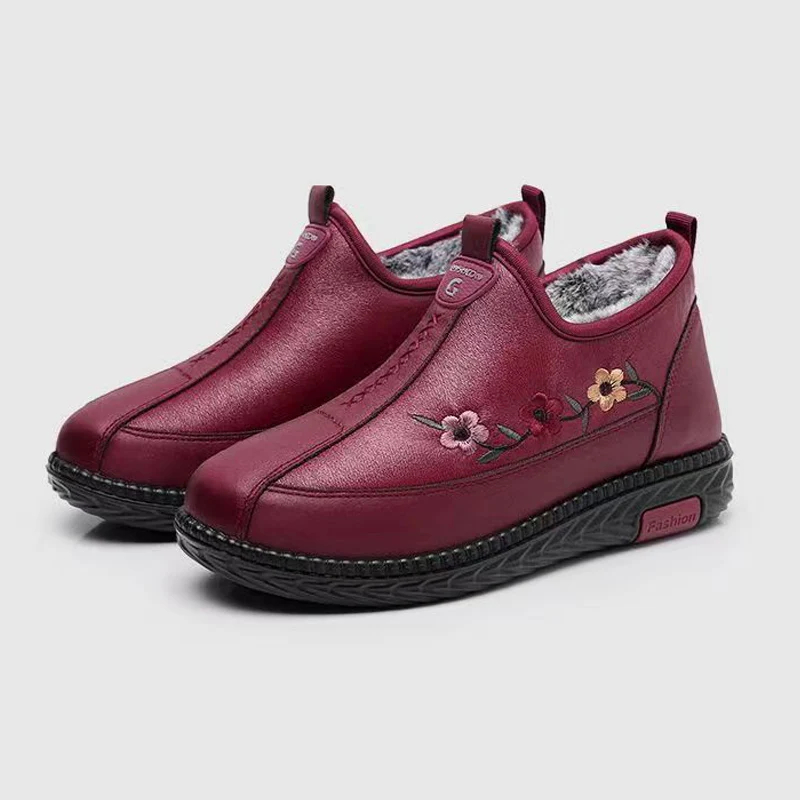 🔥Last Day Promotion 50% OFF - Women's Soft Leather Fleece-Lined Warm Casual Shoes