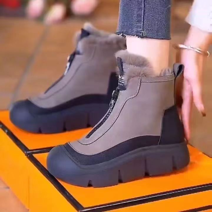 🔥Last Day Promotion 50% OFF - Women's Zip Waterproof Warm Snow Boots