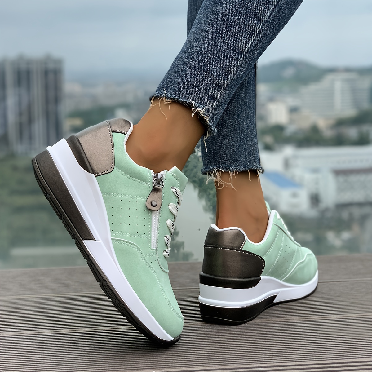 🔥Last Day Promotion 50% OFF - Women's Fashionable Comfortable Side-Zip Thick-Sole Orthopaedic Sneakers