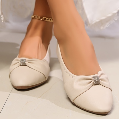 🔥Last Day Promotion 50% OFF - Women's Rhinestone Orthopaedic Leather Shoes